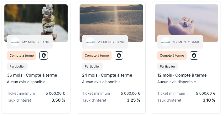 Offre compte à terme Epargnoo