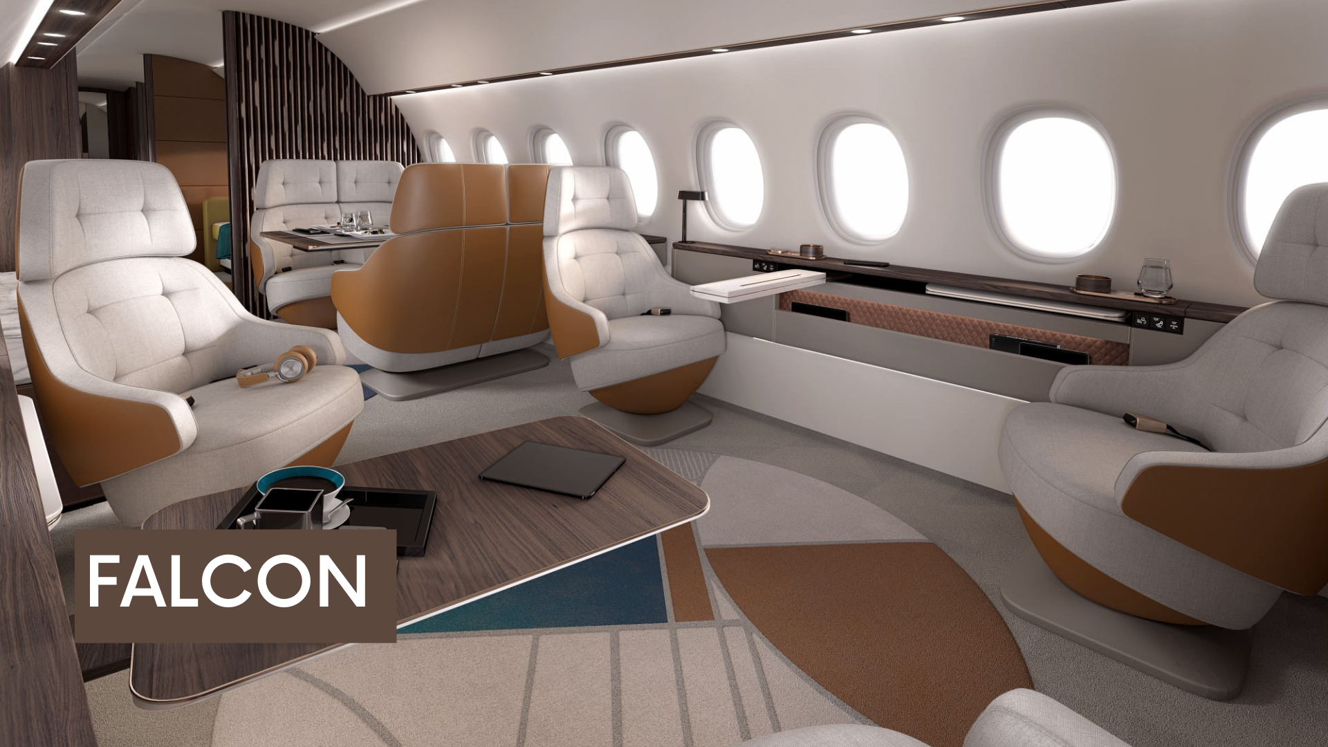 Intérieur d'un Falcon 10x - Dassault Aviation