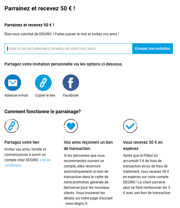 Parrainage DEGIRO
