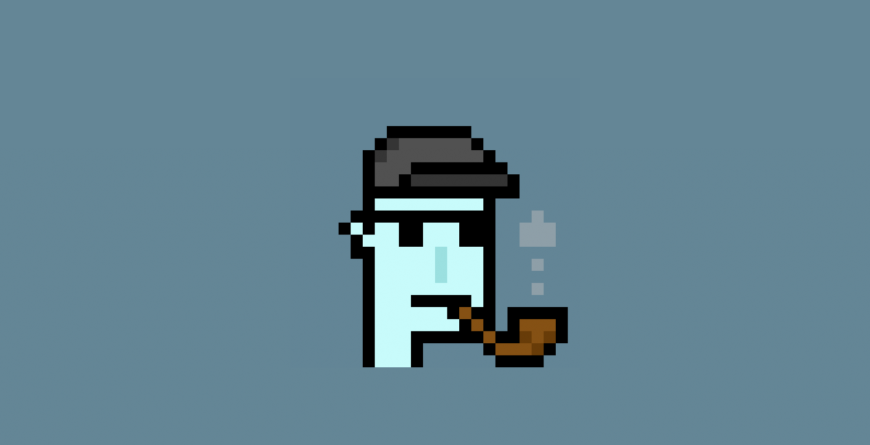 CryptoPunk #7804, un alien distinctif avec pipe, lunettes de soleil et casquette vendu en mars 2021 pour 7,6 millions de dollars. 