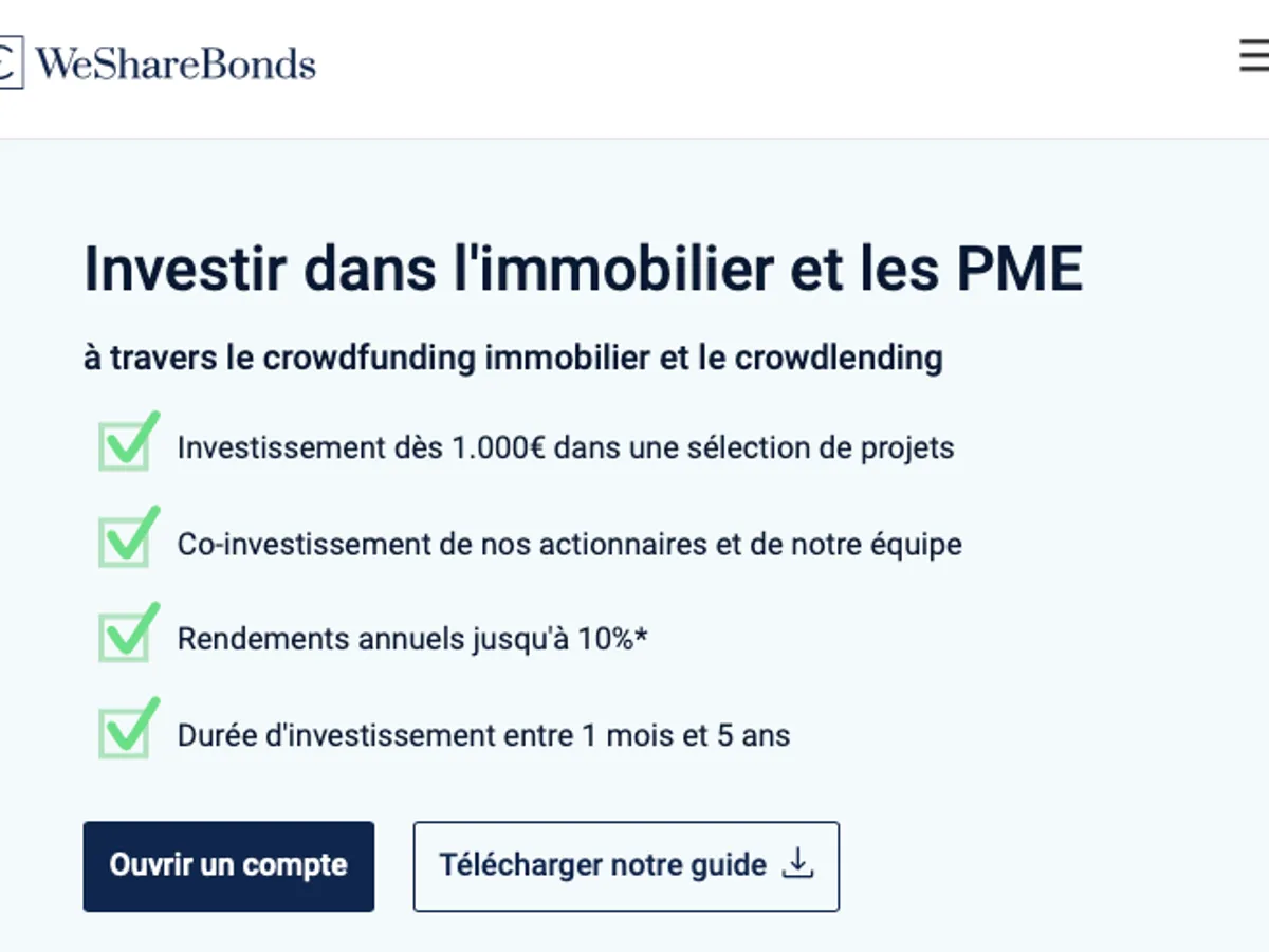 WeShareBonds : Présentation, Avis et Code promo (100€ offerts)