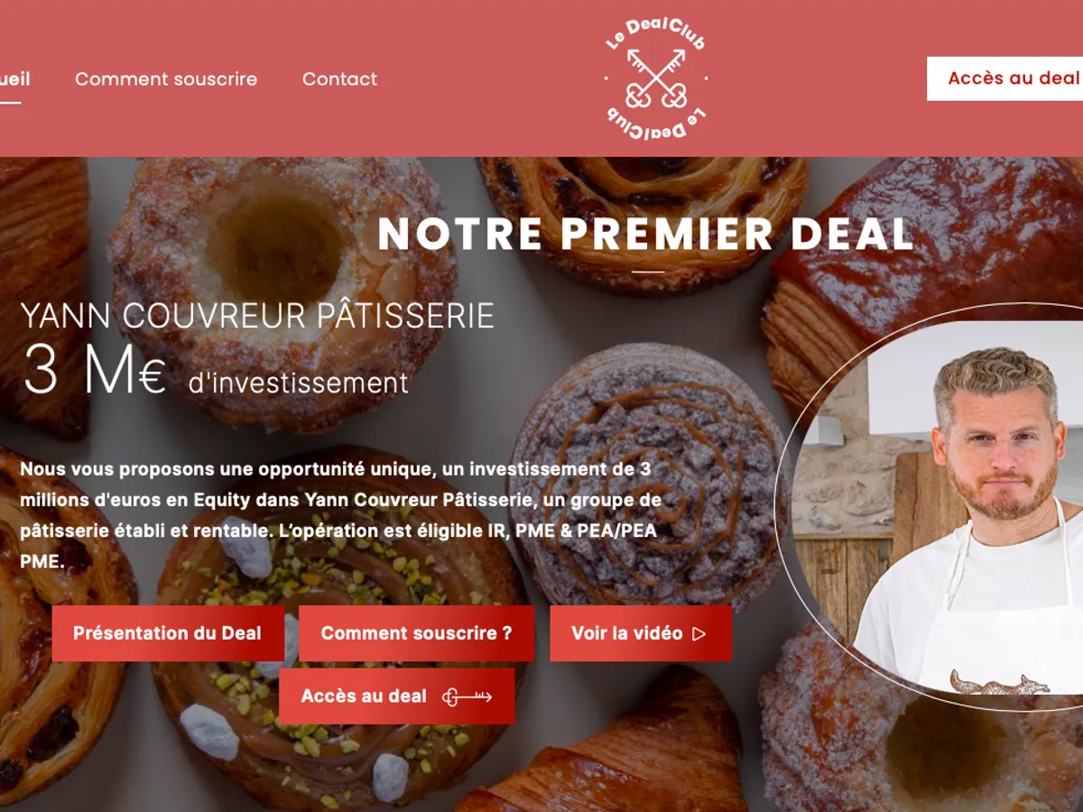 Le DealClub : Premier deal avec Yann Couvreur Pâtisserie