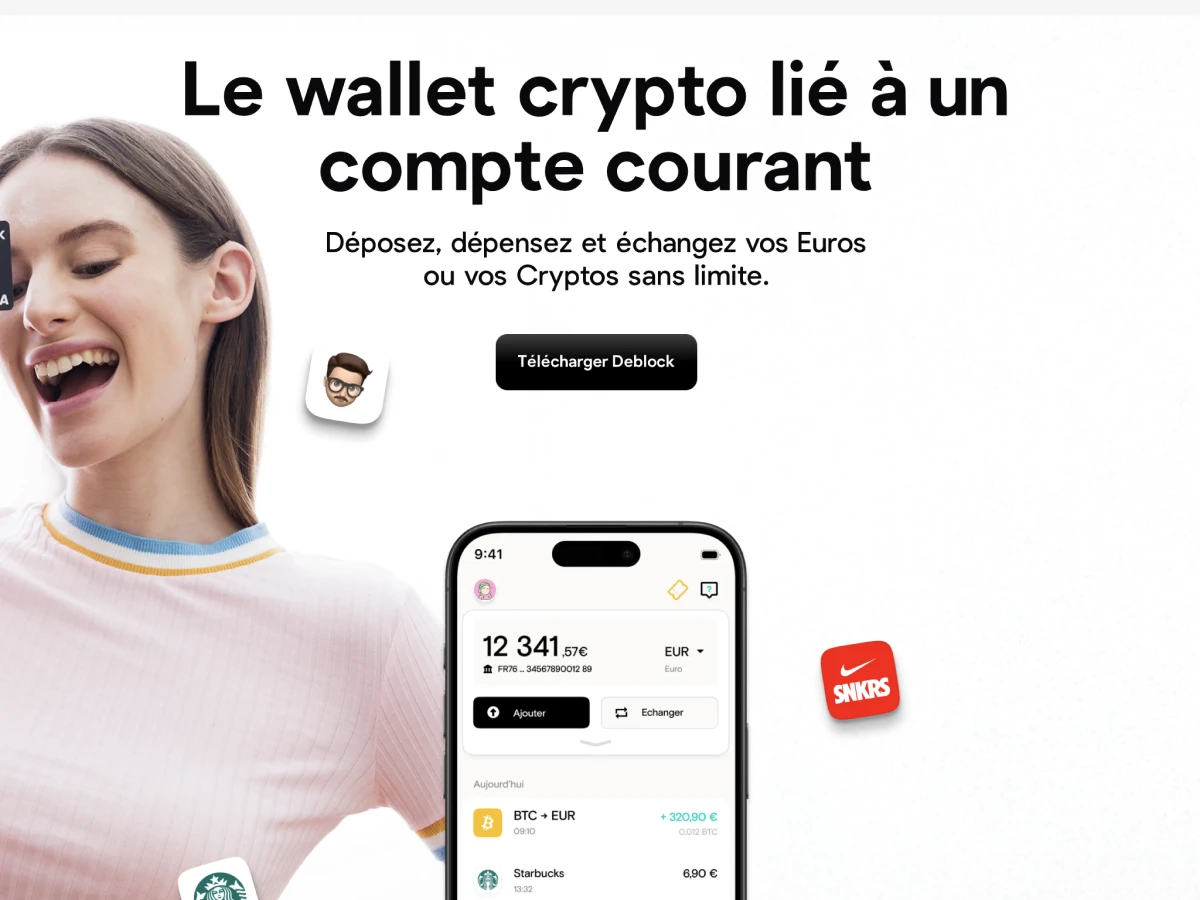 Deblock avis 2025 : un compte bancaire lié à un wallet crypto