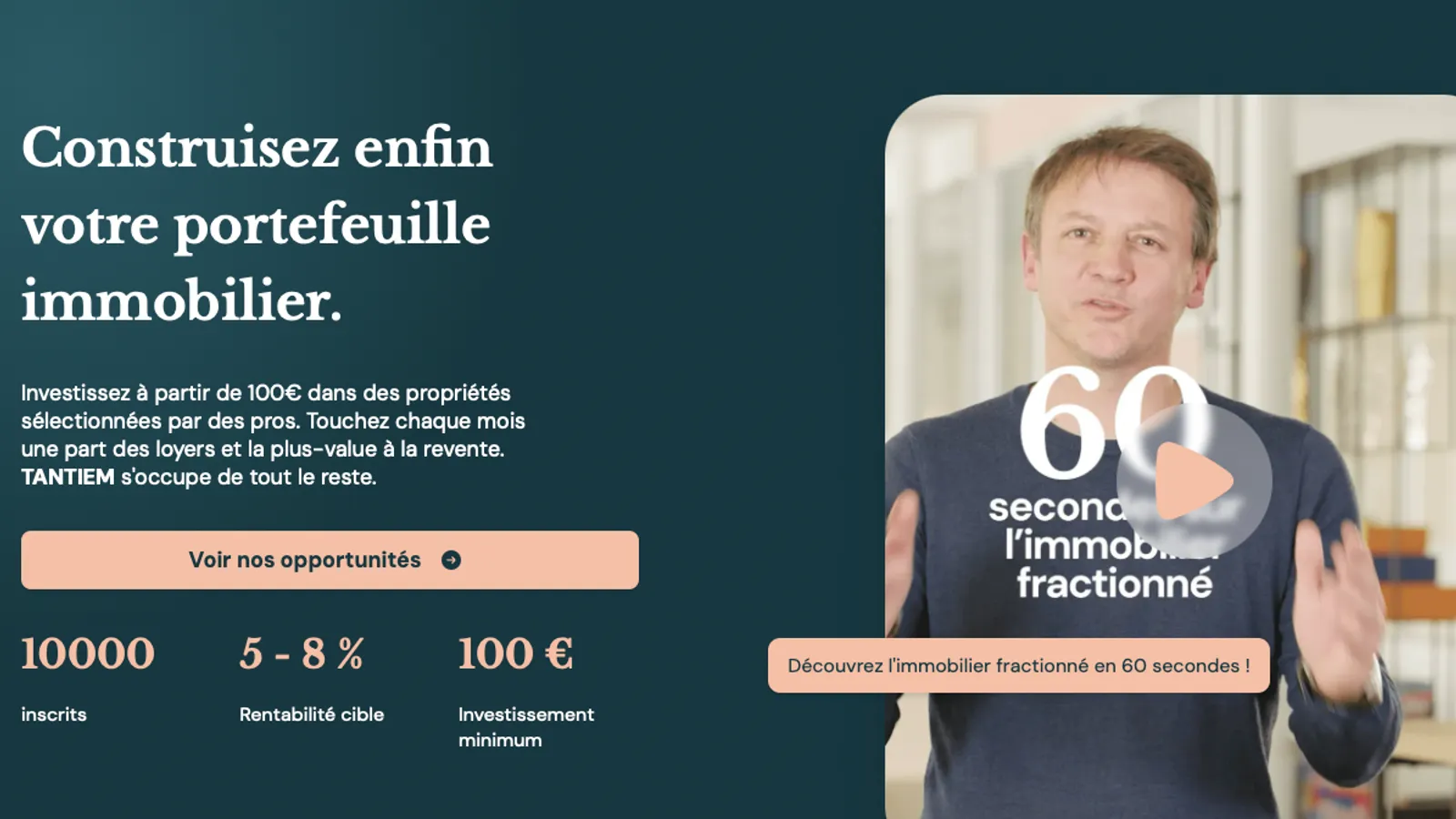 TANTIEM : Présentation, Avis et Code Promo (+2,3 % de rendement)